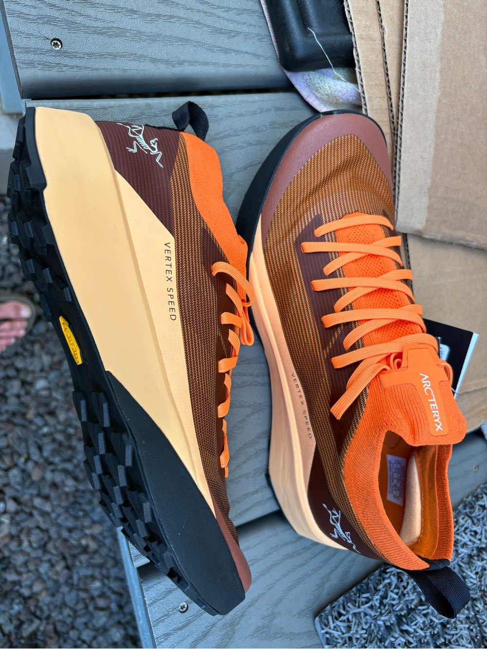 Arc'teryx Vertex Speed Trail Shoes - Orange/Brown/Tan